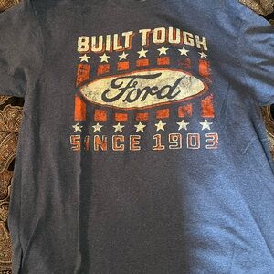 Ford Built Tough Men's Blue T-Shirt